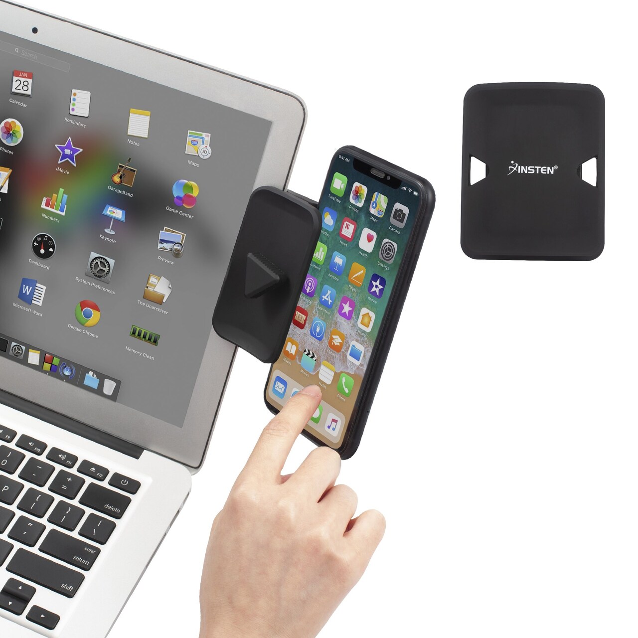 Laptop Phone Holder Mount Clip Portable for iPhone Android PC Monitor Tablet